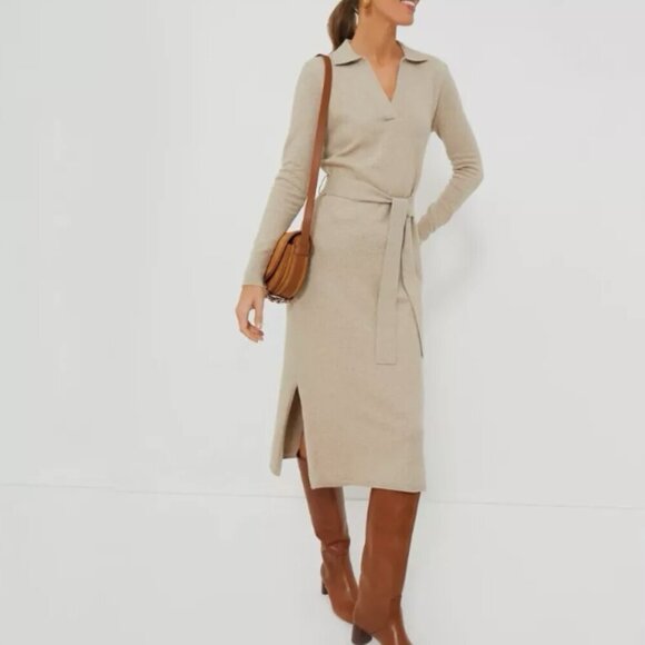 Faherty Jackson Sweater dress Oatmeal Heather small - Picture 14 of 15